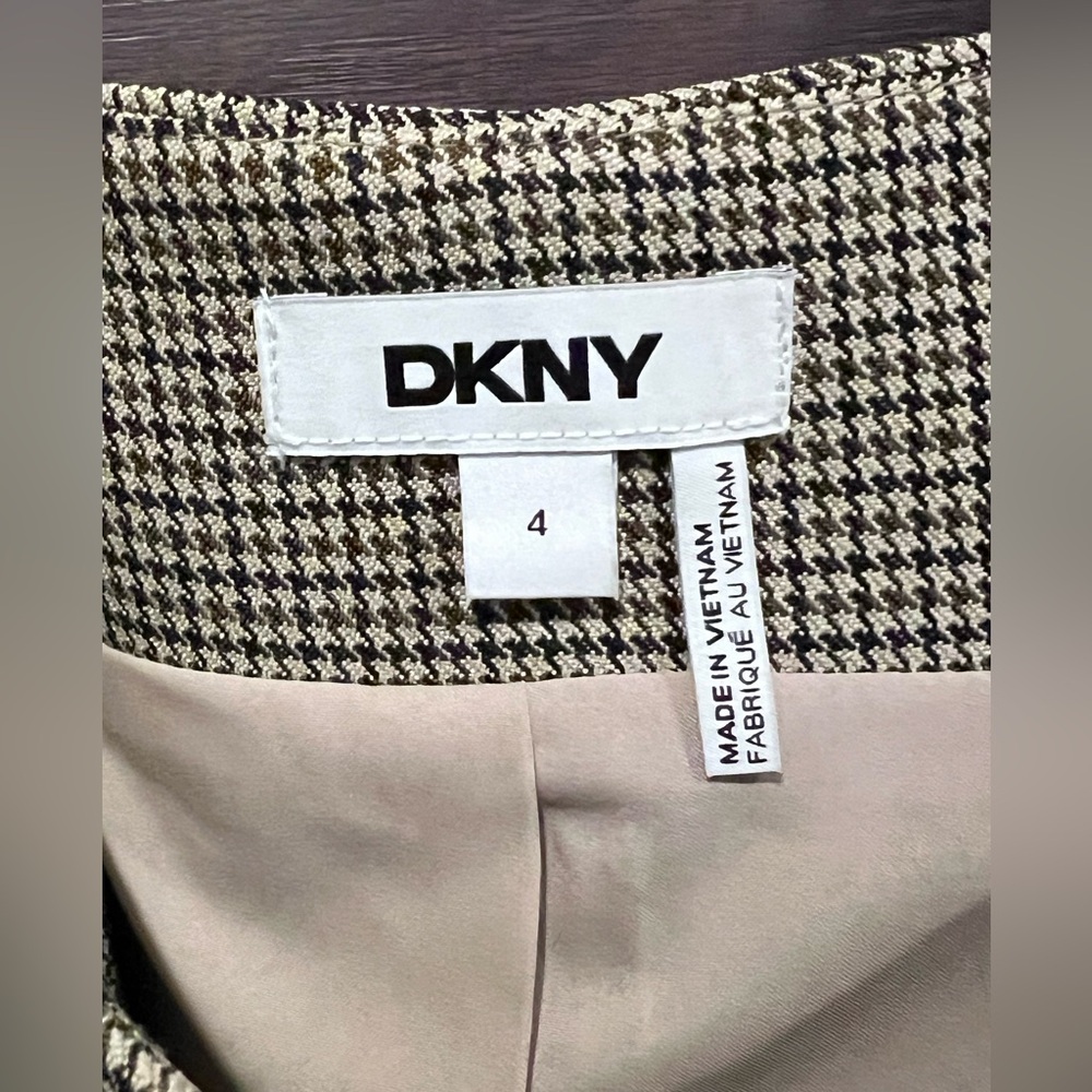 Dkny Houndstooth Patterned Vest - image 5